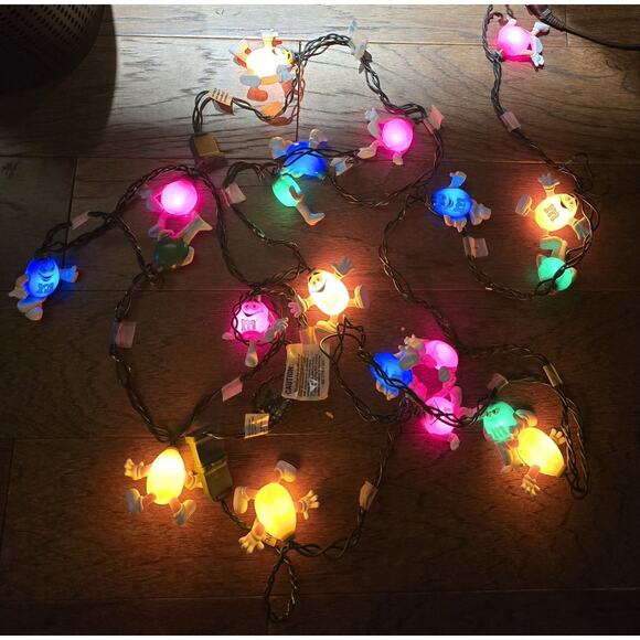 M&M Christmas Candy Happy String Lights Set, 2 Total Used Sets - Picture 3 of 3